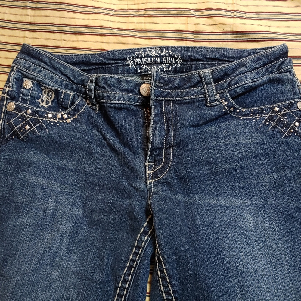 Paisley sky bootcut jeans